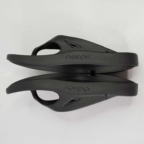OOFOS Original Recovery Comfort Thong Flip Flop Sandal Black Women 7 Men 5 - Picture 6 of 9